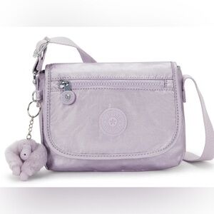 🐒 KIPLING SABIAN METALLIC CROSSBODY MINI BAG 💜